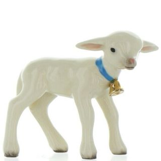 Hagen Renaker Farm Lamb Large With Bell Ceramic Figurine