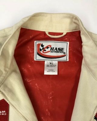 Vintage 1990 ' s CHASE DALE EARNHARDT JR NASCAR Racing Budweiser Jacket Size XL 3