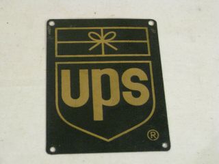 Vintage Ups Metal Id Tag United Parcel Service Trademark Logo