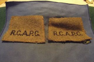 Ww Ii/pre Ww Ii Slip On Shoulder Badges To The Royal Canadian Army Pay Corps