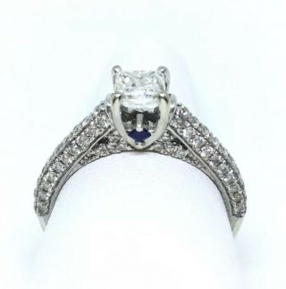 ❤️ Vera Wang Love Princess Vintage Diamond White Gold Engagement Ring 14k Sz 6.  5