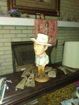 1979 Esco John Wayne " The Duke " Chalkware Statue 19 " Tall Western Movies