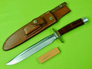 Vintage 1970s Custom Made Handmade Randall Model 1 8 Fighting Knife Sheath Stone
