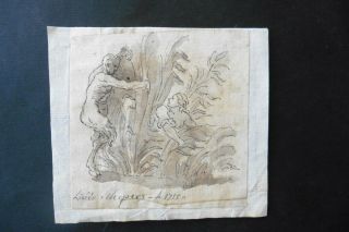 Italian - Venetian School 1755 - Mythological Scene Sign.  Livio Schepers - Ink