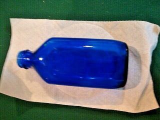 Vintage Glass Bottle 7 " Cobalt Blue - - Phillips - Made In Usa