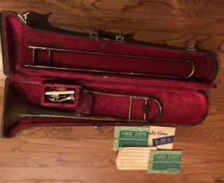 Vintage King H.  N.  White 2b Liberty Trombone 1946 - 1947 Serial 277428