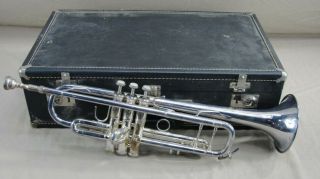 Vintage Bach Stradivarius Model 43 Bb Ml Silver Trumpet 1970 