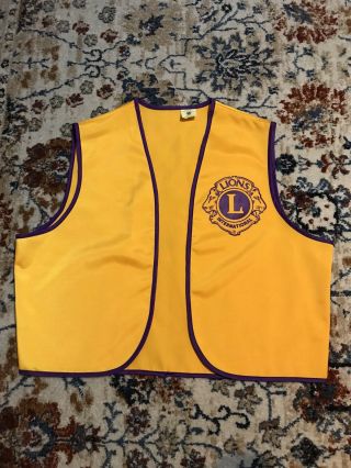 Vintage Lions Club International Vest Size Large