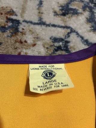 Vintage Lions Club International Vest Size Large 2