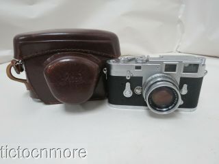 Vintage Leica Camera M3 - 803723 Ernst Leitz Wetzlar Summicron Lens F= 5cm 1:2