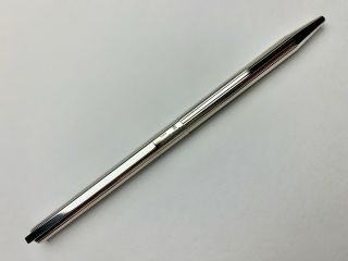 Vintage S.  T.  Dupont Classique Silver Coated Ballpoint Pen