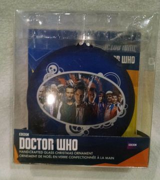 Kurts Adler Doctor Dr Who Christmas Xmas Ornament Flat Oval Sphere