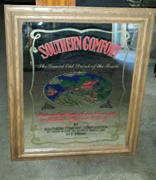 Authentic Vintage Southern Comfort Liquor Bar Pub Sign Mirror - Man Cave