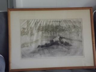 Edgar Chahine Signed,  Numbered,  Framed Etching