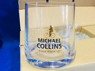 Michael Collins Irish Whiskey Embossed Graphics Rocks Glass Set Of Six