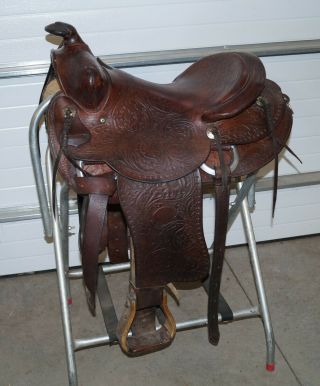 Jc Higgins Vintage 15.  5 " Seat Saddle Unmarked Maker Saddle With Cruper Ring