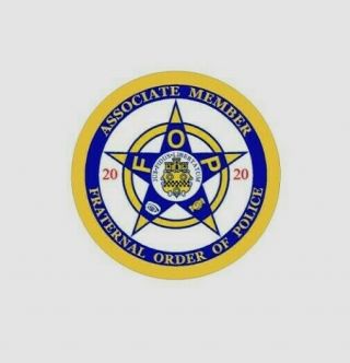 2020 Fraternal Order Of Police Badge Vinyl Decal Sticker Fop Blue Line Pba Cop