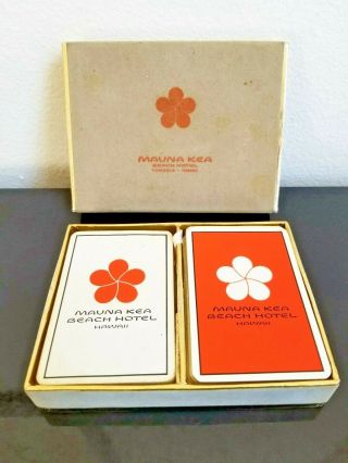 Vintage Mauna Kea Beach Hotel,  Set Of Two 55 Playing Cards Decks,  Hawaii