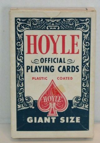 Hoyle Official Playing Cards Plastic Coated Giant Size Nevada Finish Model 1310