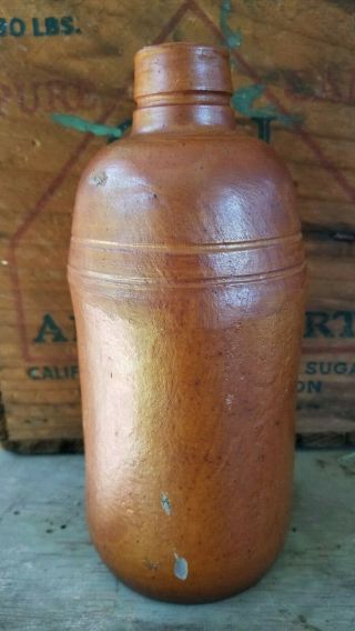 Lovely Vintage J.  M.  Da Fonseca Salt Glazed Stoneware Bottle,  made in Portugal 3