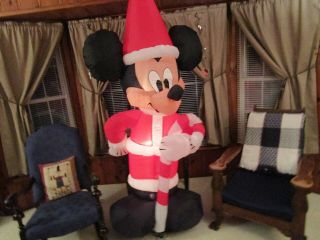 2007 Gemmy Disney 6 Ft Christmas Mickey Mouse Airblown Inflatable