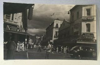 Ww 2 Large Real Picture Photo Of Downtown Honolulu Crowded Street Scene