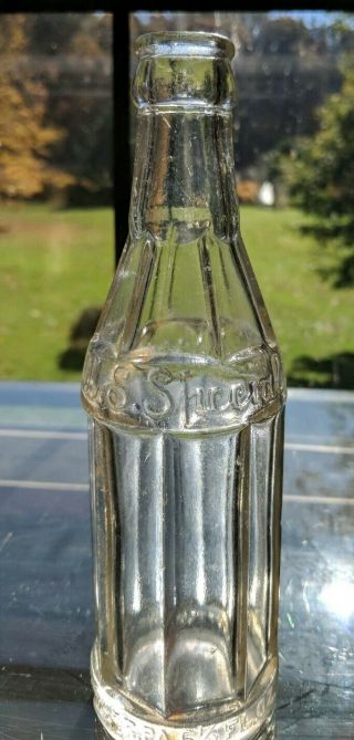 Vintage Art Deco Us Special Paneled Embossed Soda Pop Bottle Butler Pa