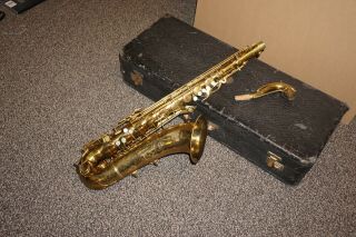 Vintage C.  G.  Conn Naked Lady Saxophone In Case ? Tenor ? Sax In Corbin Case