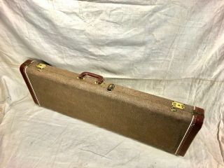Vintage 1960 ' s Fender Stratocaster Brown Tolex Guitar Case 1960 - 1962 Telecaster 3