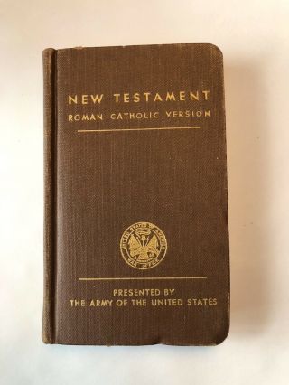 Testament Bible Roman Catholic Version Us Army 1941