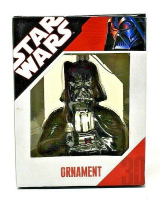 Rare 2007 Star Wars Darth Vader Glass Bust Hhk Trading Ornament Scarce Beaut