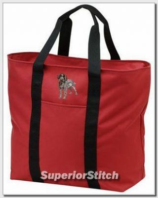 German Wirehaired Pointer Embroiderd Tote Bag Any Color