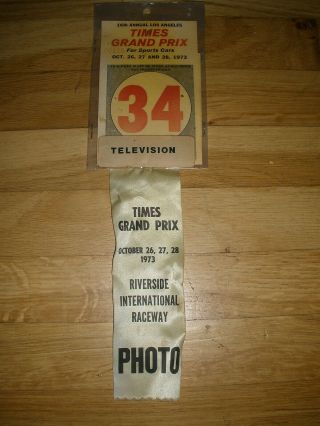 1973 Times Sports Cars Grand Prix Los Angeles Photo Pass