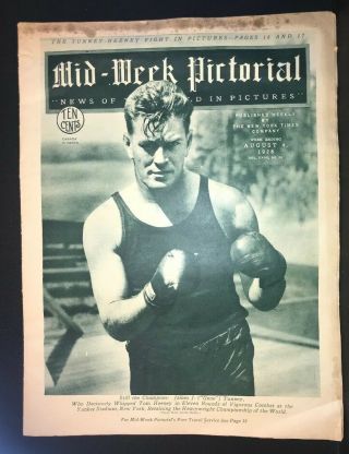 Ny Times Mid - Week Pictorial An Illustrated Weekly Aug 4 1928 Tunney - Heeny Fight