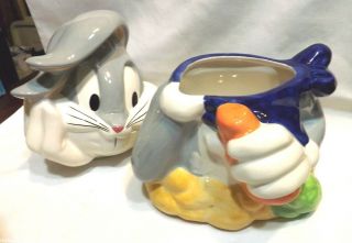 Gibson Walter Brothers Looney Tune Bugs Bunny Porcelain Cookie Jar 1997 2