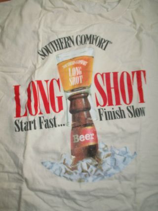 Vintage Southern Comfort Long Shot Start Fast.  Finish Slow " Beer (xl) T - Shirt
