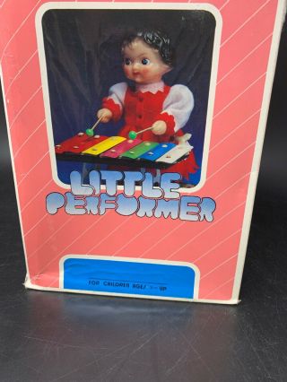 Little Performer Xylophone Tin Wind - Up Toy Figure `78 China Ms - 085
