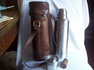 Vintage Aladdin Stanley 1 Qt Vacuum Bottle A5401 Thermos W/ Cork Stopper & Case