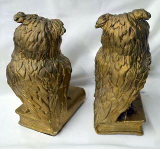 1962 Owl Universal Statuary Corp Bookends Vintage 852 Mid - century modern 8.  5 