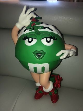M&m 2005 Dept 56 Collectible Candy Dispensers 12 Inch/ceramic Green M&m