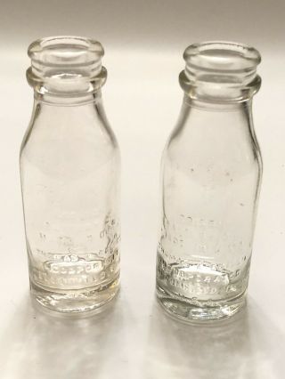 Antique Thomas Edison Battery Oil Glass 4” Bottles -