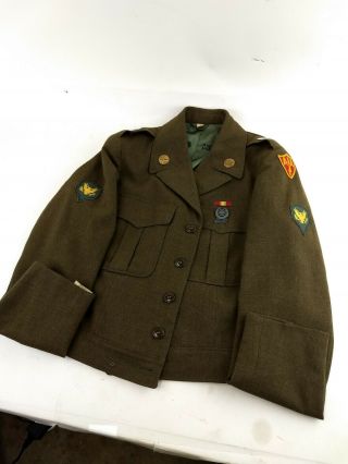 Old Ww2 Era Us Army Infantry C3676 Dress Uniform Jacket In 38l