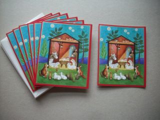 7 Nativity By Dana Strange Christmas Greeting Cards From Caspari