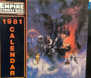 Vintage 1981 Star Wars The Empire Strikes Back Ballantine Books Calendar