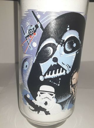 Vintage 1977 Star Wars Darth Vader Burger King Coca Cola Glass