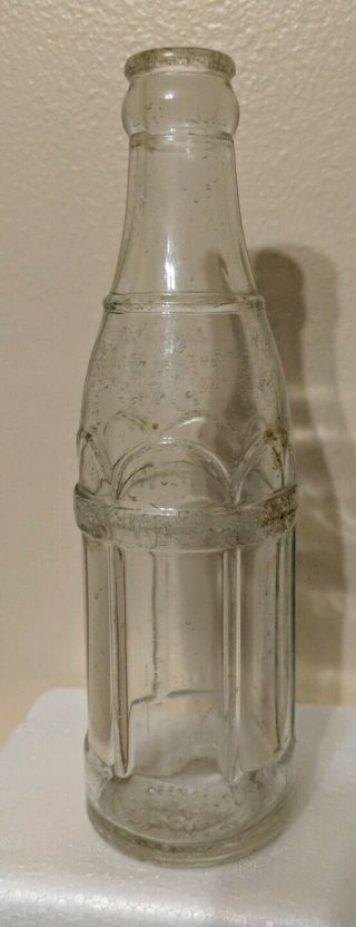Vintage Embossed Coca - Cola Bottling Co Clear Art Deco Soda Pop Bottle Spencer Wv