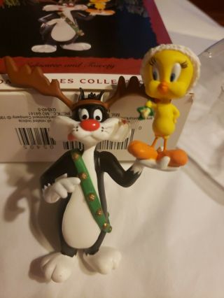 Sylvester And Tweety Bird`1993`looney Tunes`hallmark Tree Ornament