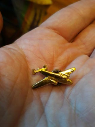 Vintage Ww2 Army Air Corp B - 25 Mitchell Bomber Screw Back Pin