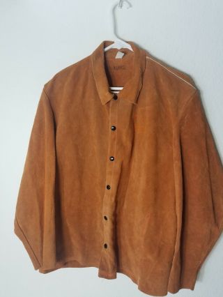 Vintage Elliott Sz Xl Vtg Suede Leather Welding Welders Jacket Coat Soft