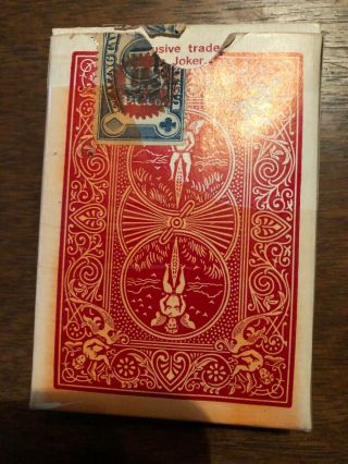Vintage Bicycle 808 Rider Back Playing Cards 1955 Tax Stamp.